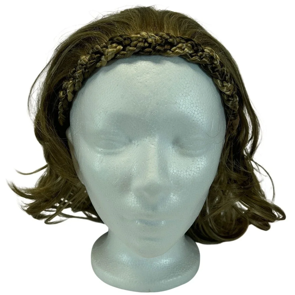 Paula Young Braided Headband With Hair A3025 Color 14/26A Golden Ash Blonde NWT